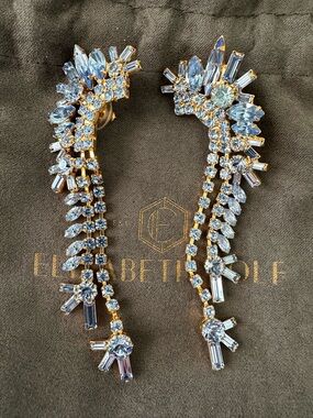 Elizabeth Cole Mohawk Crystal Earrings